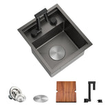 TORVA 13 X 15 Inch Undermount Sink With Built-In Foldable Faucet