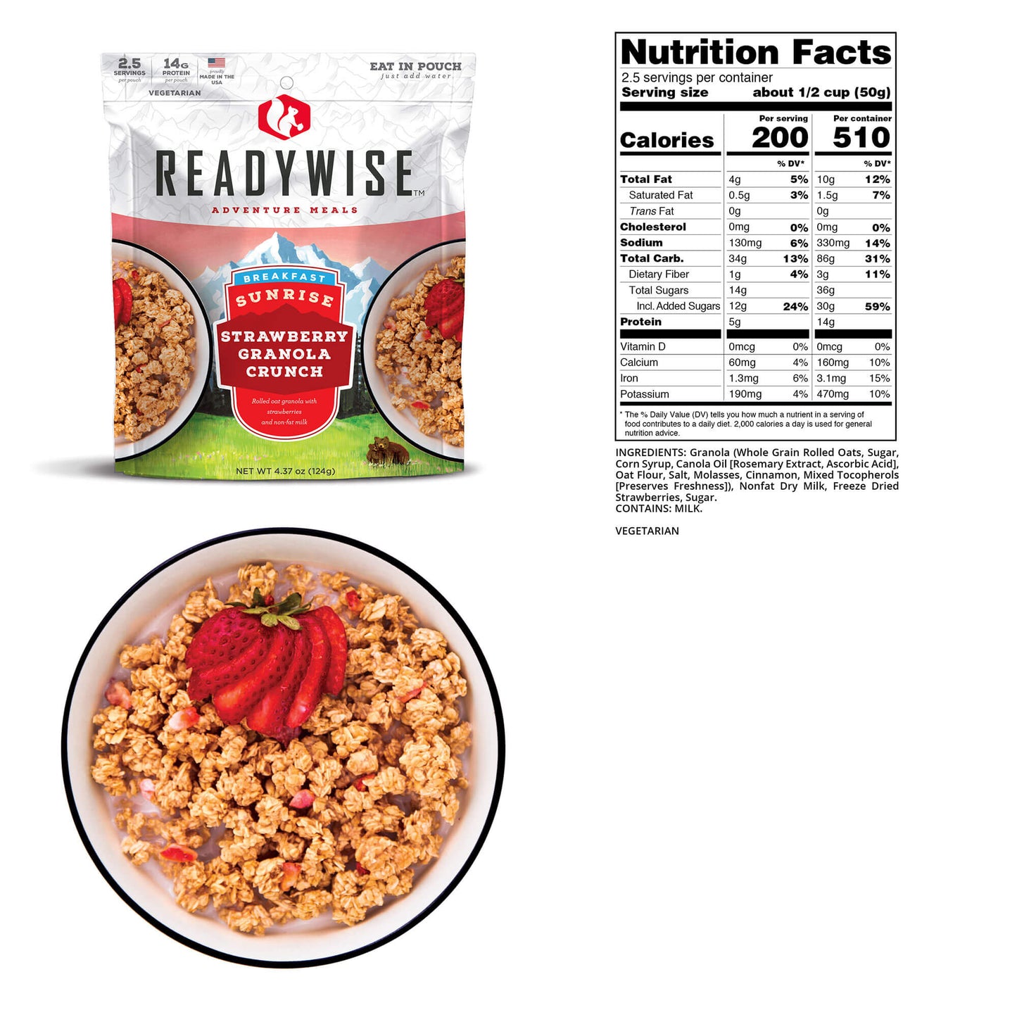 ReadyWise | Sunrise Strawberry Granola Crunch