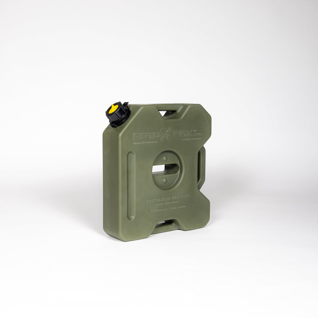 RotopaX 1.75 Gallon Water Green container perfect for outdoor adventures, showing its durable design.
