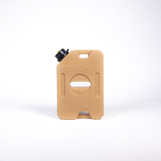 1 Gallon Water Tan by RotopaX, perfect for outdoor hydration on camping trips or hikes.