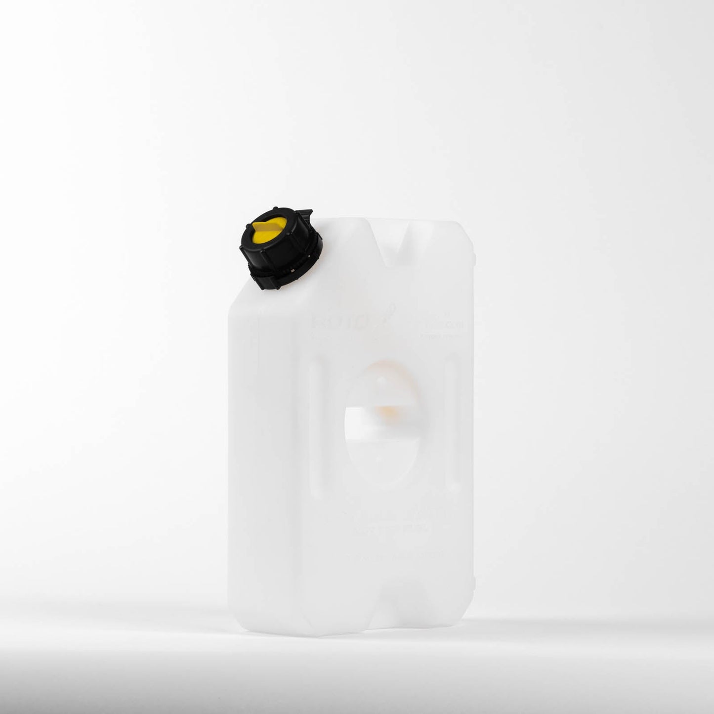 Close-up of 1 Gallon Water jug by RotopaX, showcasing the included spout and leak-free warranty.