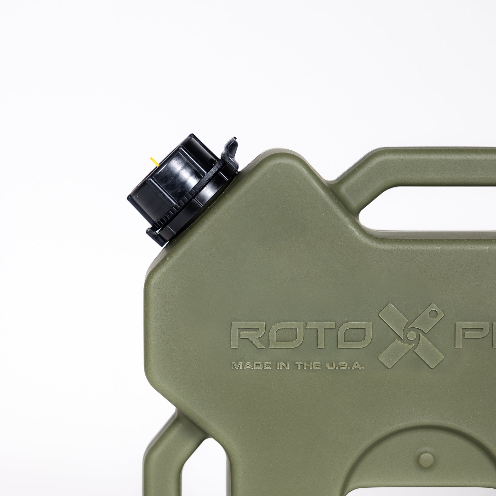 Close-up of the spout on the 2 Gallon Water container by RotopaX, highlighting its easy pour feature for convenient water access.