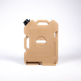 2 Gallon Water Tan container by RotopaX, designed for potable water storage, featuring a durable BPA-free material and a spout, perfect for outdoor adventures.