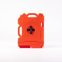 Load image into Gallery viewer, Front view of a 2 Gallon Storage Orange container by RotopaX, equipped with a unique locking mechanism for secure storage.