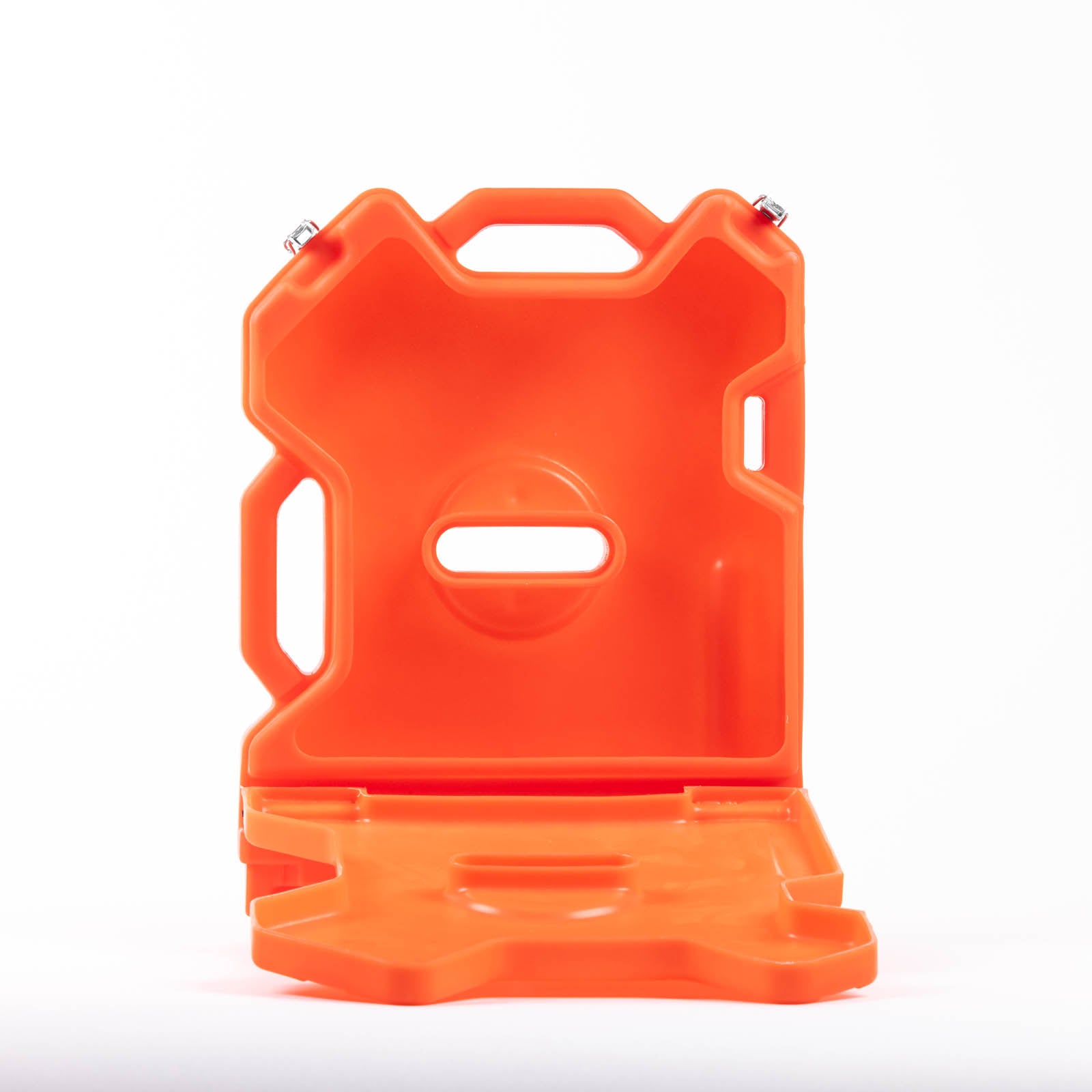 Inside view of the 2 Gallon Storage Orange by RotopaX, showcasing its spacious storage area, ideal for carrying various items.