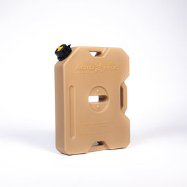 Close-up view of 2 Gallon Water GEN 2 Tan from RotopaX, highlighting the container's easy-grip handle and secure cap.