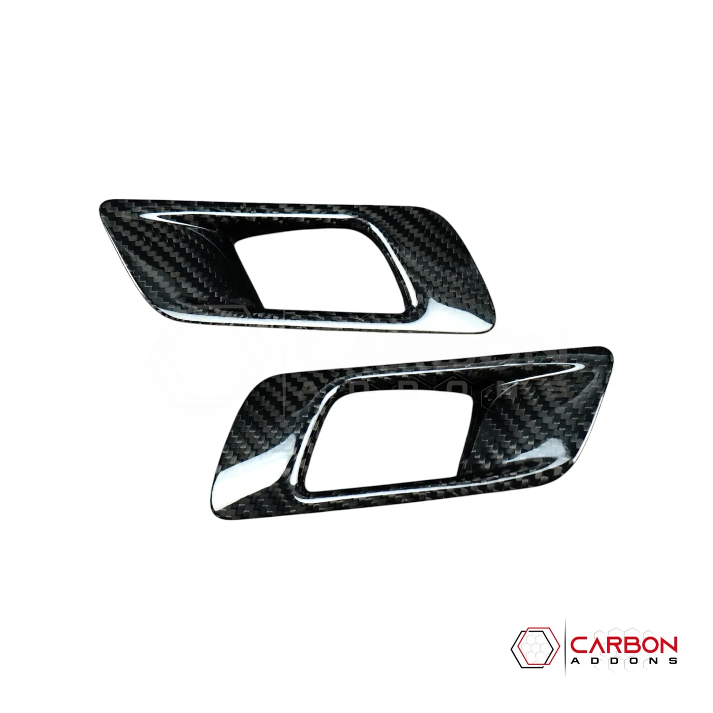 Real Carbon Fiber Interior Door Handle Chrome Delete Covers for 2024+ Ford Mustang