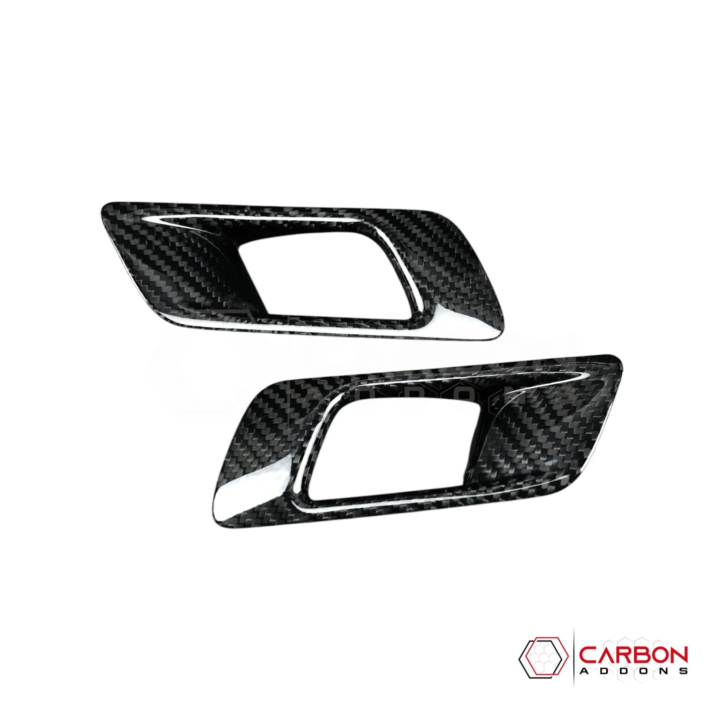 Real Carbon Fiber Interior Door Handle Chrome Delete Covers for 2024+ Ford Mustang