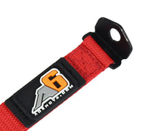 Load image into Gallery viewer, Close-up view of the A6™ Rear Lift Gate Hatch Pull Assist Strap featuring a black loop and Agency6.com logo, suitable for Toyota 4Runner.