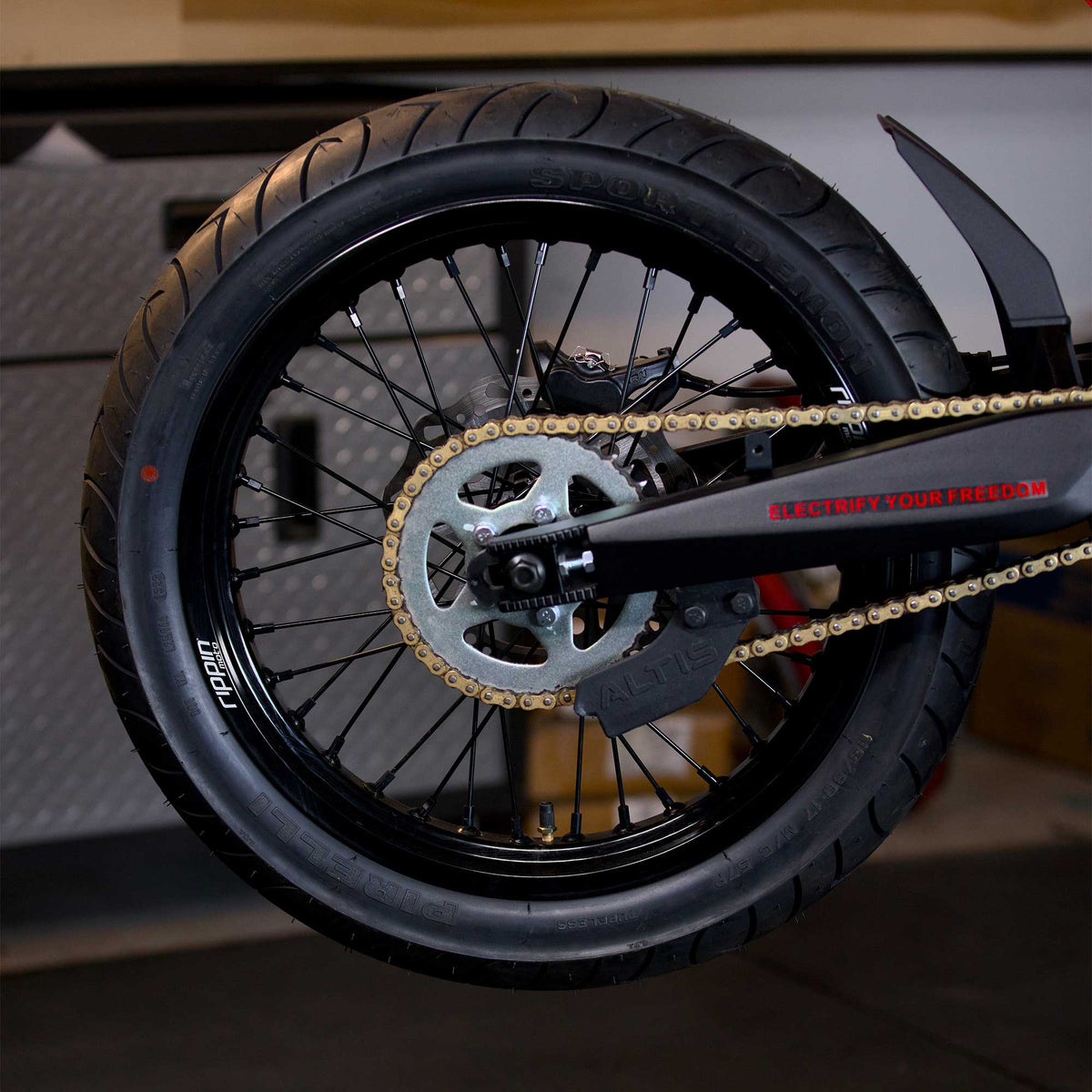 Blackline Ready-to-Ride Supermoto Wheelset for Talaria Komodo