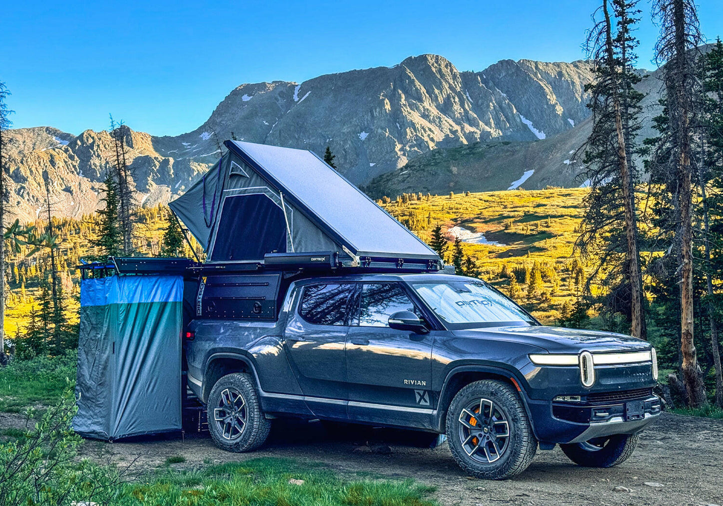 Dirtbox Canopy Camper – Modular Truck Camper Shell / Topper for Mid-Size & Full-Size Trucks (Tacoma, Rivian, Tundra, F-150, Quatermaster, Gladiator, Ram, Silverado)