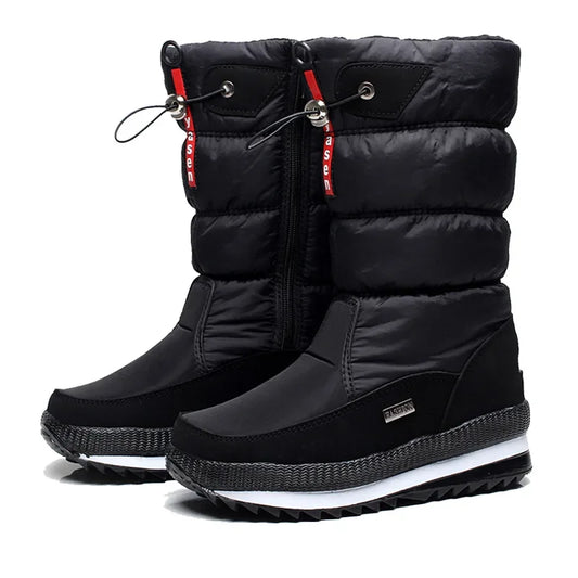 Women's Winter Boots – Thick Plush, Waterproof, Non-Slip