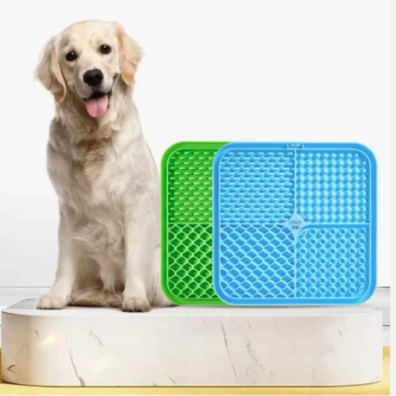 Silicone Dog Lick Mat with Suction Cups – Slow Feeder Lick Pad for Dogs