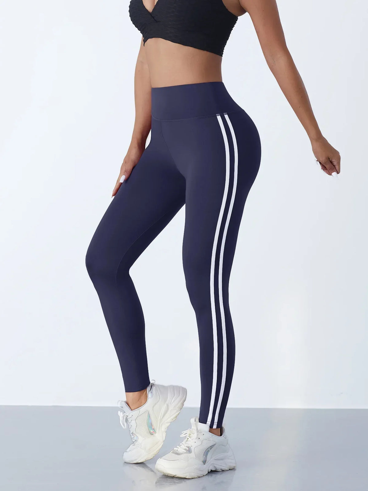 Yoga Leggings Women Striped Slim Sports Pants