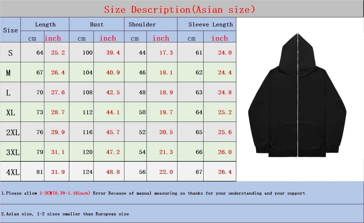 Zip Up Hoodies Women – Oversized Autumn Hooded Sweatshirt