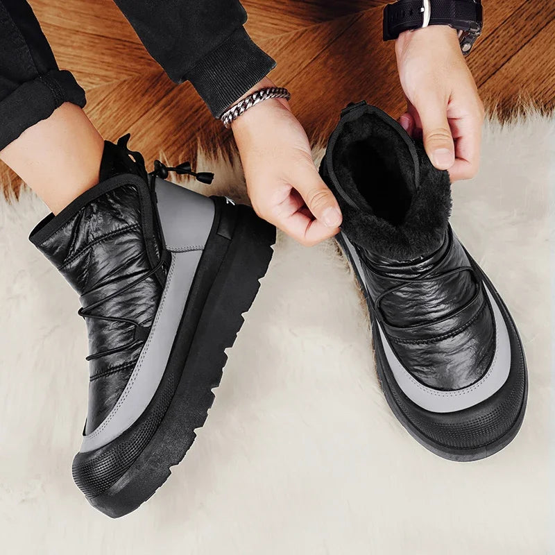 Mens Winter Ankle Boots – Warm Durable Outdoor Shoes