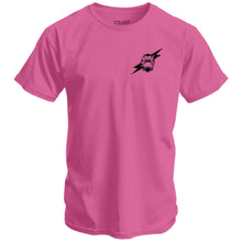 Load image into Gallery viewer, Front view of a black t-shirt showcasing 'Scars Remind You That You're Alive' design by Combat Iron Apparel.