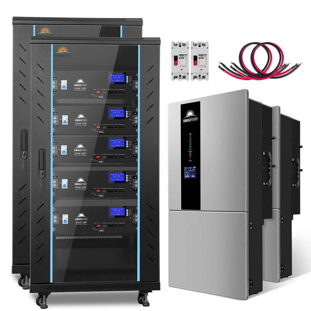 Hybrid Solar Kit 11.4KW 48V Split Phase 20.48KWH/51.2KWH Lithium Battery 450 Watt Solar Panel SGH-11N2E/ SGH-11N5E