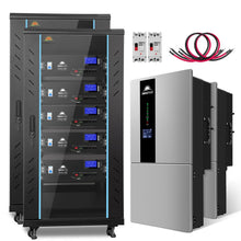 Load image into Gallery viewer, Hybrid Solar Kit 11.4KW 48V Split Phase 20.48KWH/51.2KWH Lithium Battery 450 Watt Solar Panel SGH-11N2E/ SGH-11N5E