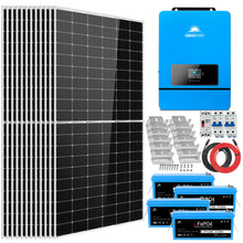 Load image into Gallery viewer, Complete off Grid Solar Kit 8000W 48V 120V/240V output 10.24KWH Lithium Battery 5400 Watt Solar Panel SGK-8MAX