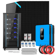 Load image into Gallery viewer, Off-Grid Solar Kit 13000W 48VDC 120V/240V LifePo4 20.48KWH Lithium Battery 14 X 415 Watts Solar Panels SGR-13KM