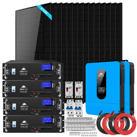 Off-Grid Solar Kit 13000W 48VDC 120V/240V LifePo4 20.48KWH Lithium Battery 14 X 415 Watts Solar Panels SGR-13KM
