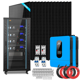 Off-Grid Solar Kit 13000W 48VDC 120V/240V LifePo4 20.48KWH Lithium Battery 14 X 415 Watts Solar Panels SGR-13KM