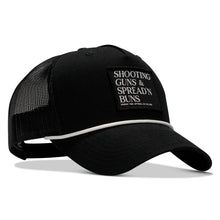 Load image into Gallery viewer, Shooting Guns &amp; Spread'n Buns Patch Rope Snapback Hat