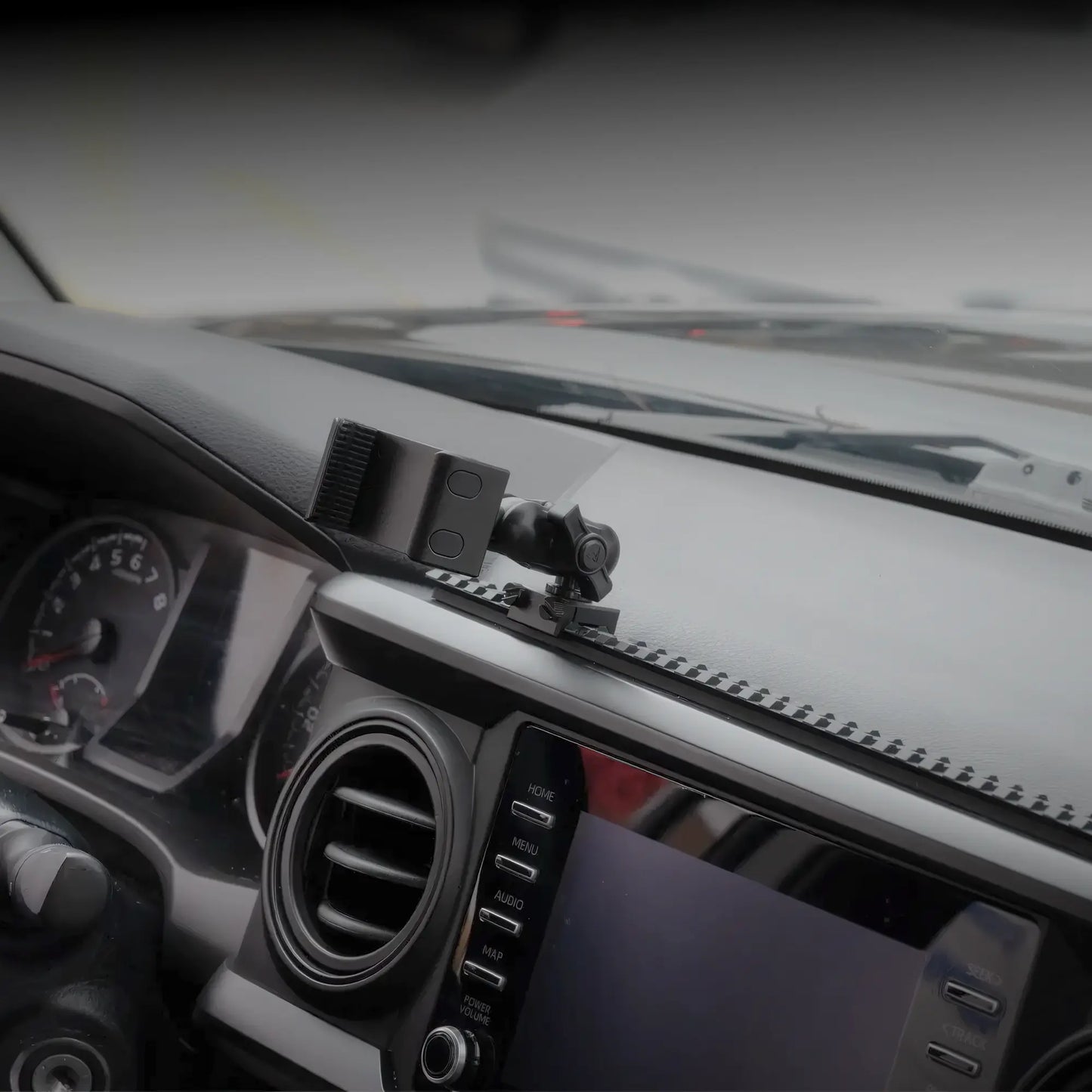 2016-2023 Toyota Tacoma Tackform Assault Track Picatinny Dash Bracket With 20LITE Phone Holder