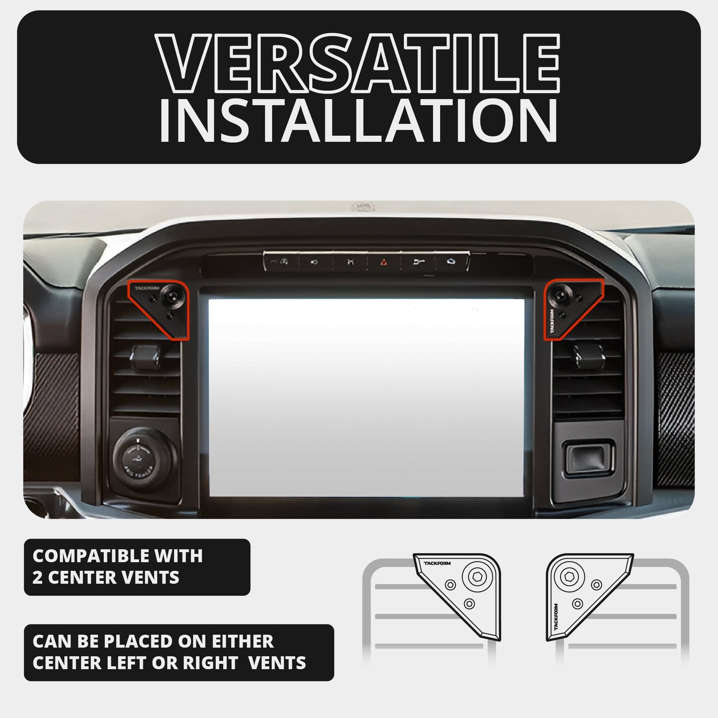 2021-2026 Ford F-150/Raptor & 2023-2026 Super Duty LINK™ Vent Mount Bracket With Quad Lock Magnetic Phone Holder