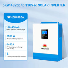 Load image into Gallery viewer, 5000W 48V Solar Charger Inverter