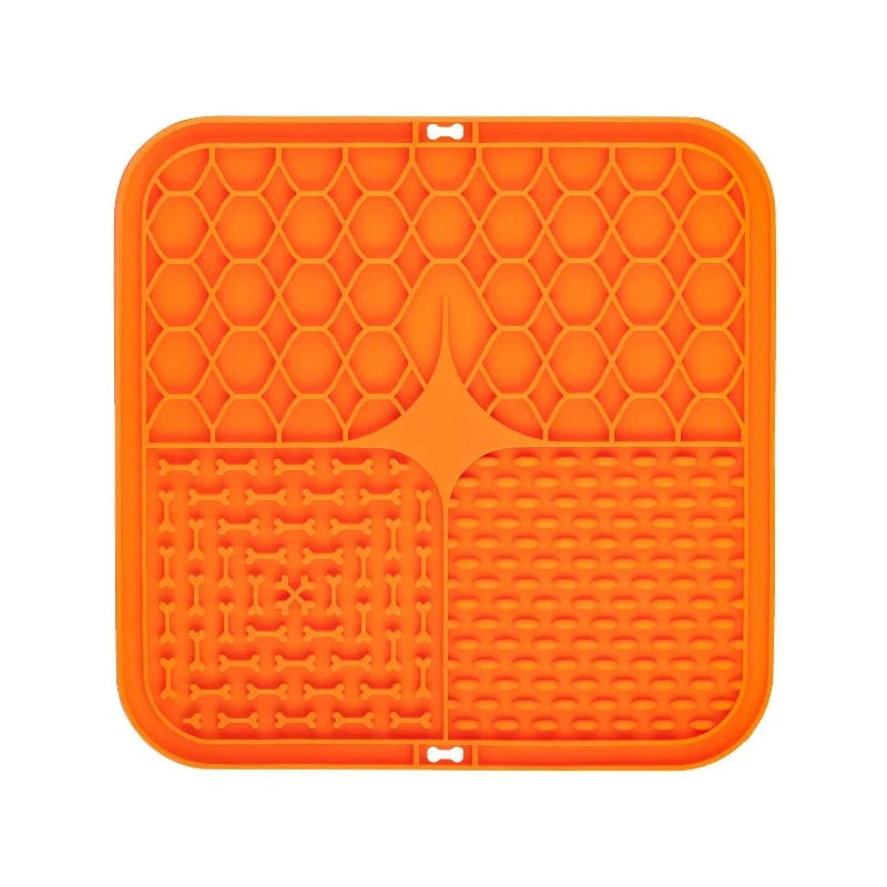Silicone Dog Lick Mat with Suction Cups – Slow Feeder Lick Pad for Dogs