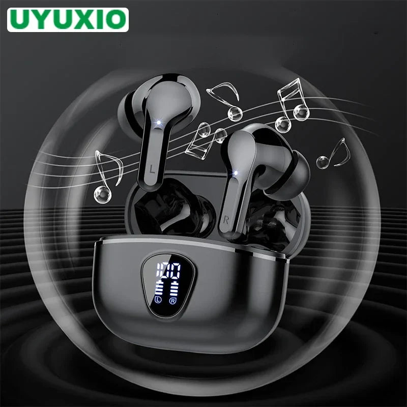 Wireless Earbuds with LED Display – Bluetooth 5.3 TWS In-Ear Headphones, ENC Noise Cancelling Mic, 48H Playtime, HiFi Stereo