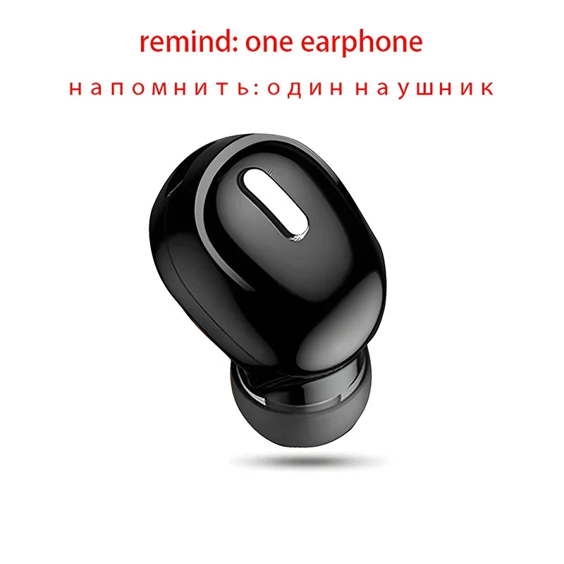 Single Ear Bluetooth Headset – Wireless Mono Earpiece with Mic, Bluetooth 5.0, Waterproof Sports Earphone for Hands-Free Calls