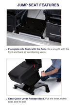 Load image into Gallery viewer, Sprinter Jump Seat w/ Quick-Release Base &amp; Integrated 3-Point Seatbelt