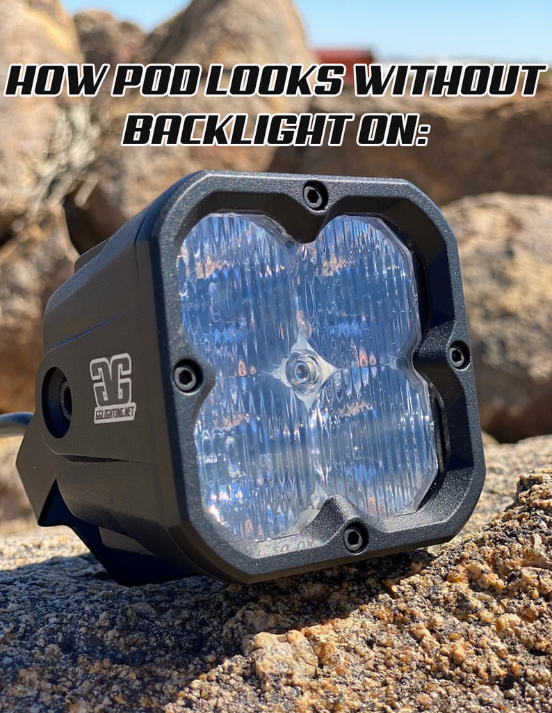 Amber Backlit Race Pod Pair Bundle With Wiring Harness