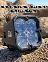 Load image into Gallery viewer, Amber Backlit Race Pod Pair Bundle With Wiring Harness