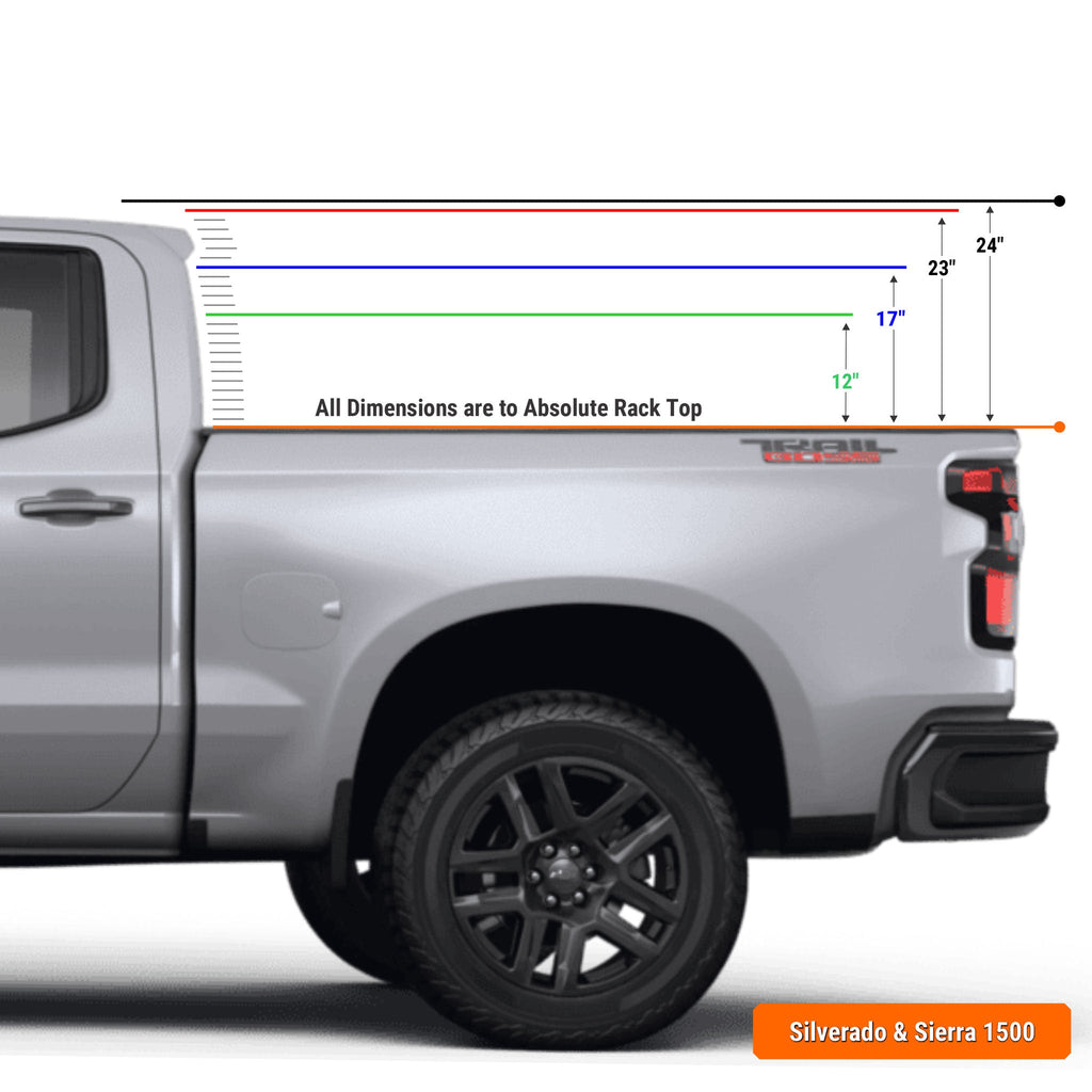 XTR1 Bed Rack for Retrax XR Cover - Chevrolet Silverado & GMC Sierra 1500
