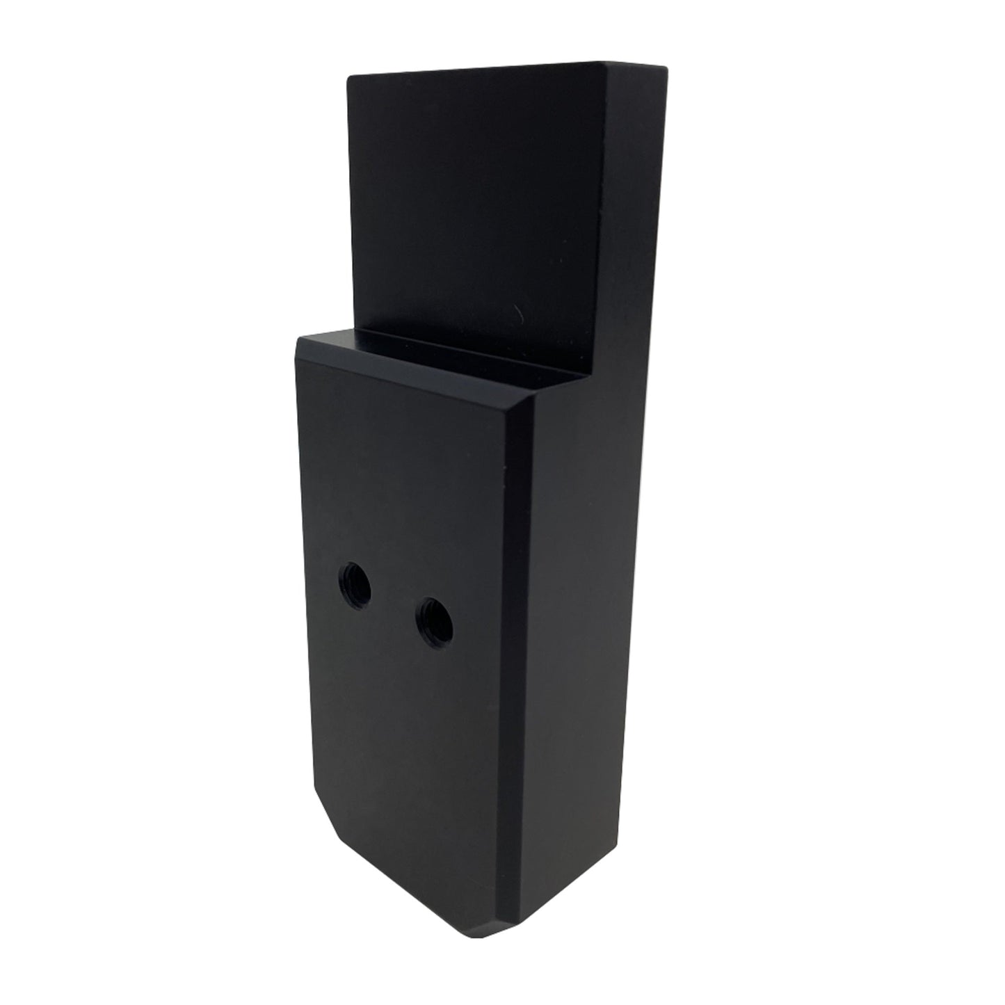 Single mounting block for the 2019+ Silverado/Sierra 1500 Low Profile Tent Rack by Range Industries, showcasing a sleek black design.