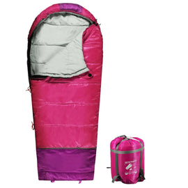 Mummy Kids Sleeping Bag for Camping,Blue Rose