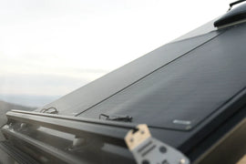 Close-up view of the 120w Ultra Light Solar Panel installed on a vehicle, highlighting its high-efficiency design ideal for camping trips, by Lone Peak Camper and Accessories.