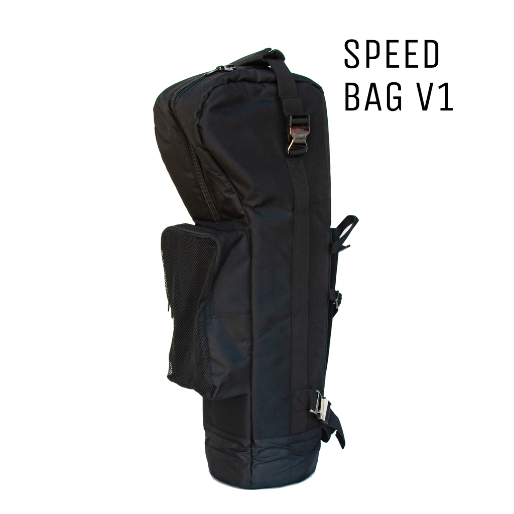 Power Tank Speed Bag V1 - Durable black carrying bag for equipment with versatile storage options.
