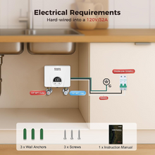 Load image into Gallery viewer, Camplux On Demand Hot Water Heater Electric 120V - 3.5kW | White