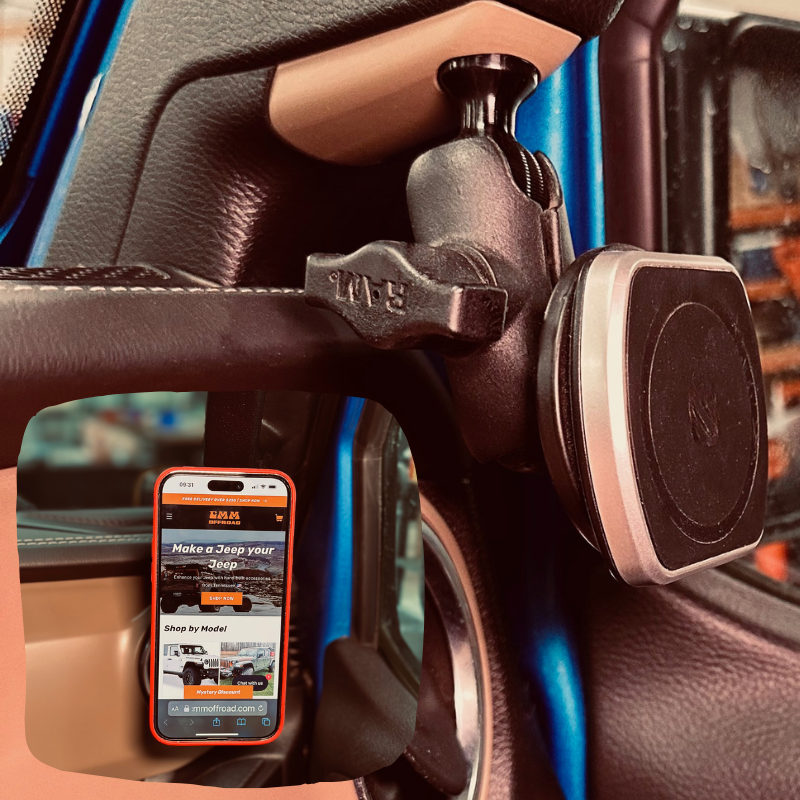 A-Pillar Ball Mount Solution for 2024+ Jeep Wrangler JL & Jeep Gladiator