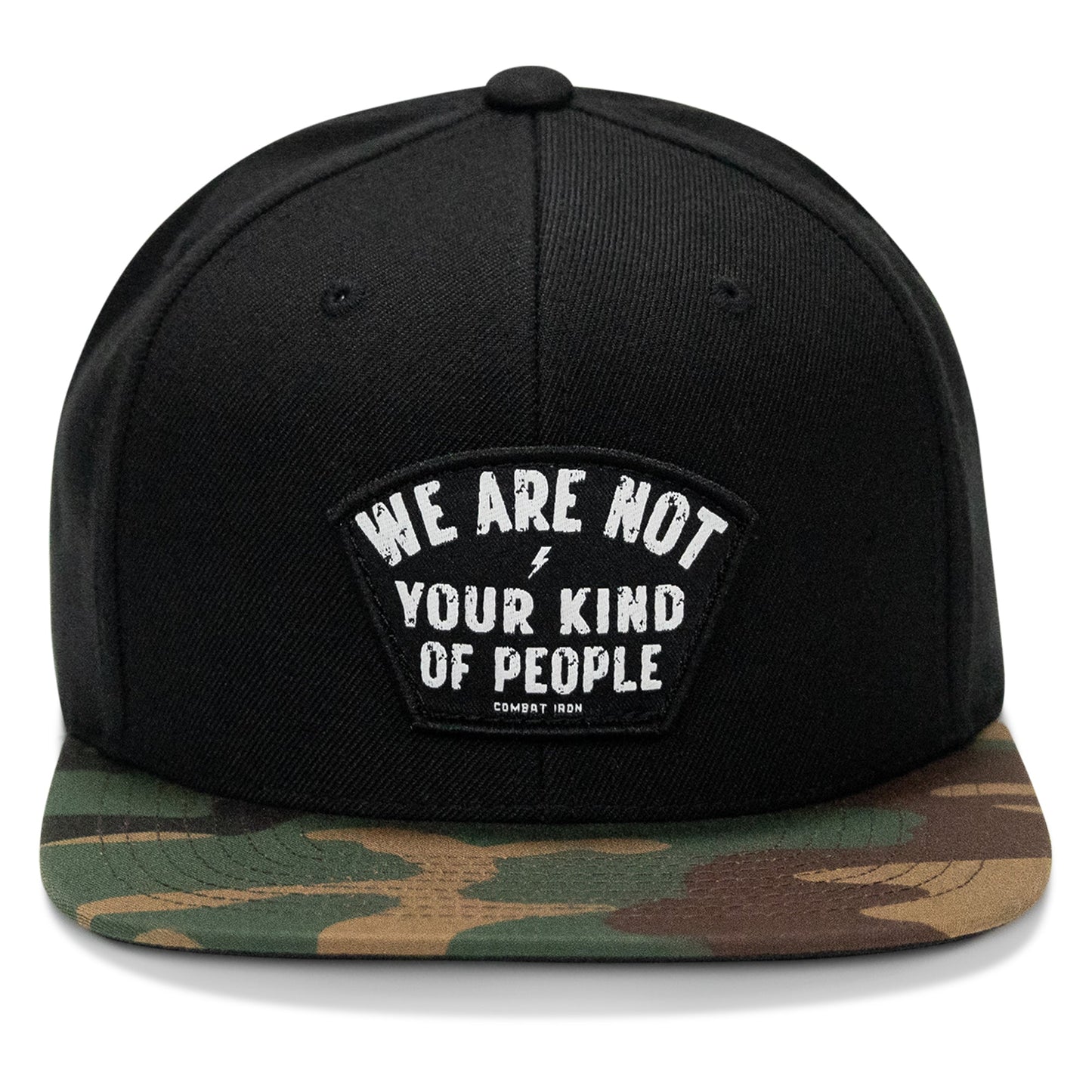 We Are Not Your Kind Of People Patch Flatbill Snapback Hat