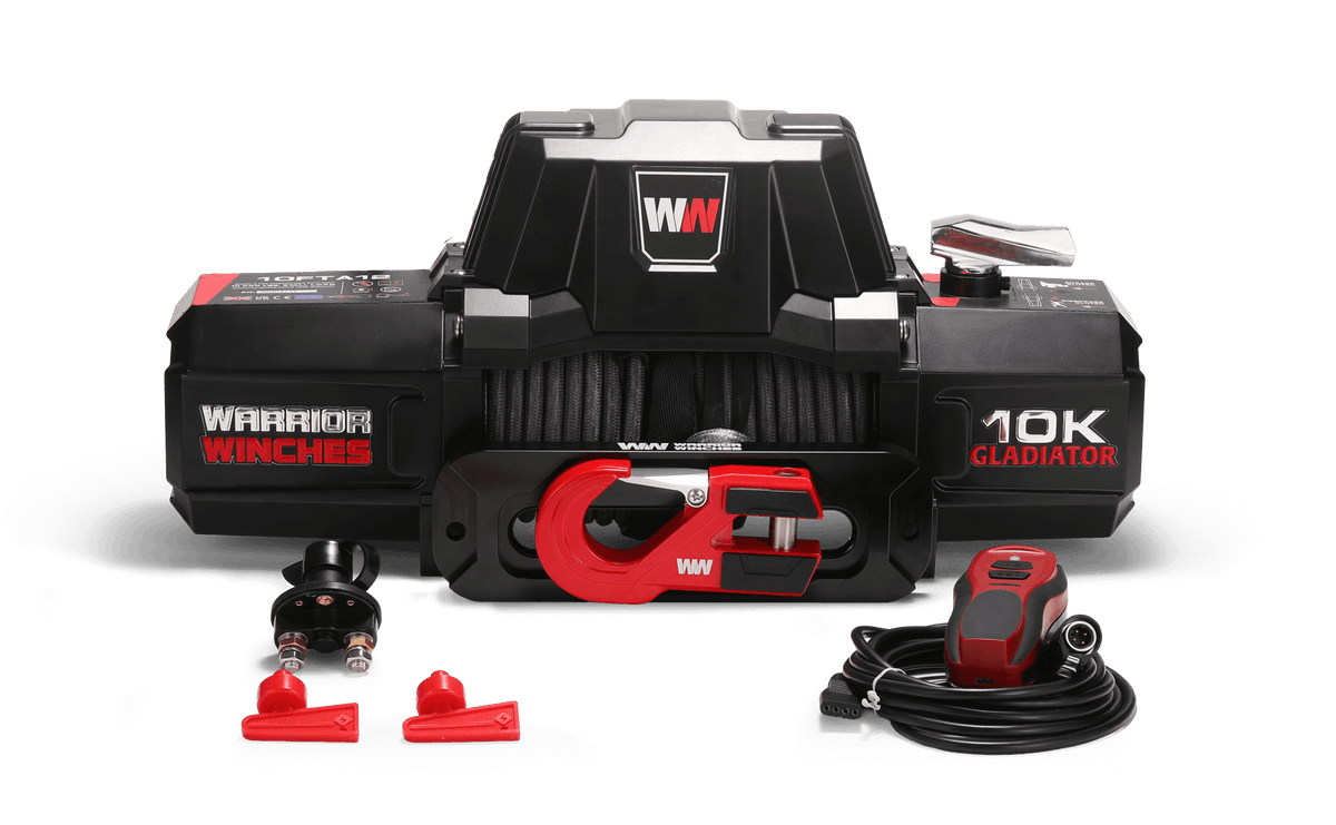 Gladiator V2 F-Type 10,000lb 12v Electric Winch - Synthetic Rope