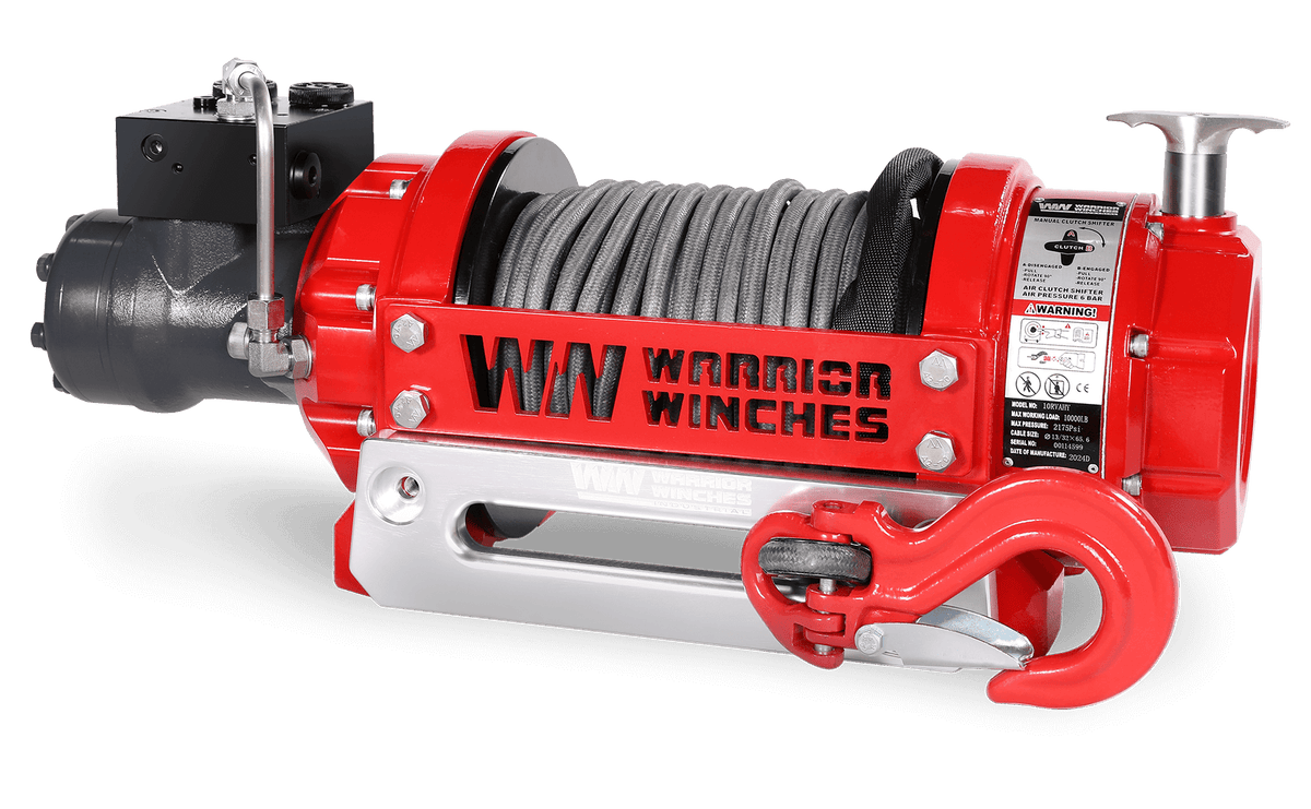 RV10 10,000lb (4.5 Ton) Industrial Hydraulic Winch - Synthetic Rope