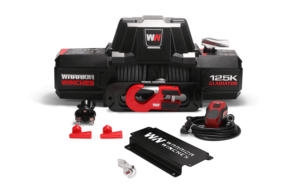 Gladiator V2 F-Type 12,500 Electric Winch - 12v Synthetic Rope