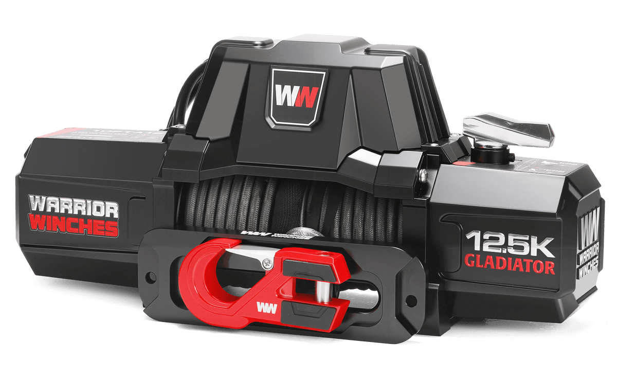 Gladiator V2 F-Type 12,500lb 12v Electric Winch - Synthetic Rope