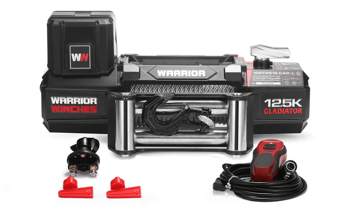 Gladiator V2 R-Type 12,500 Electric Winch - 12v Wire Rope